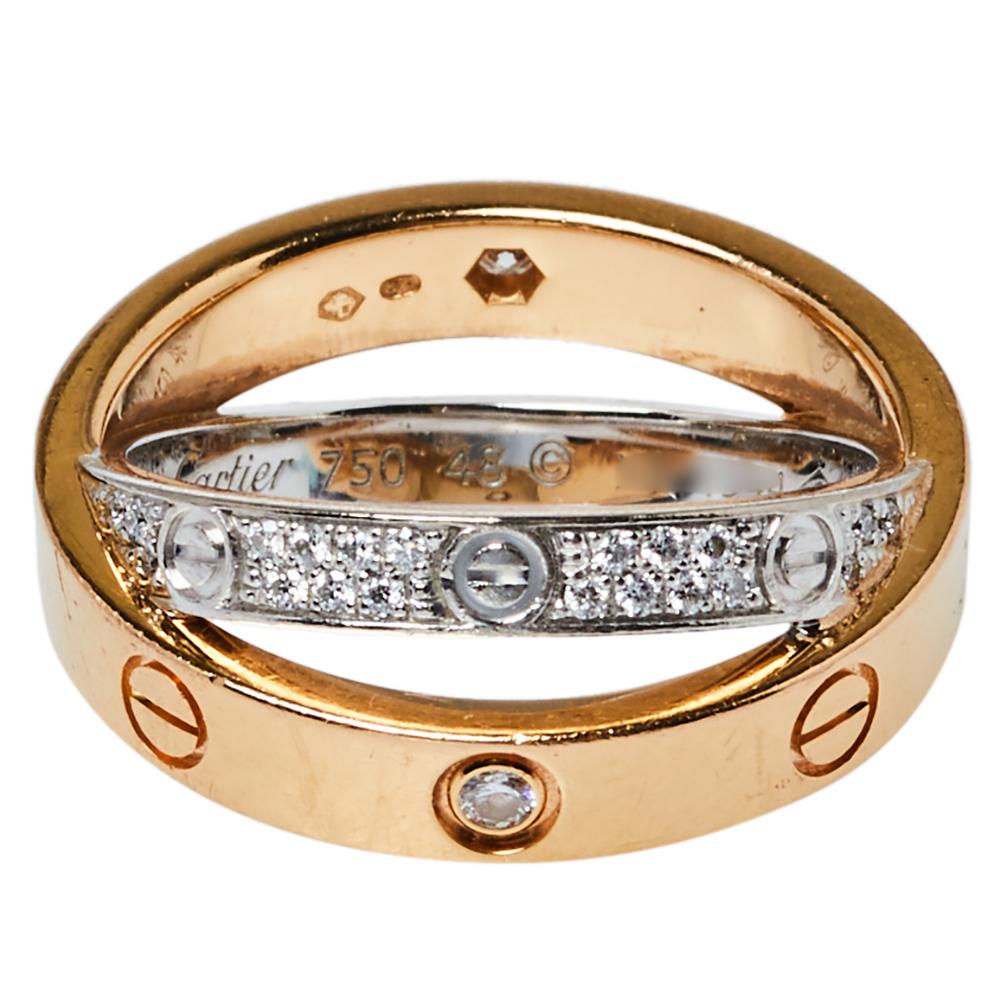 cartier double love ring