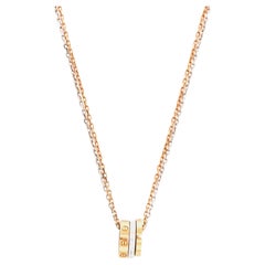 Cartier Love Diamond 18k Two Tone Gold Double Chain Necklace