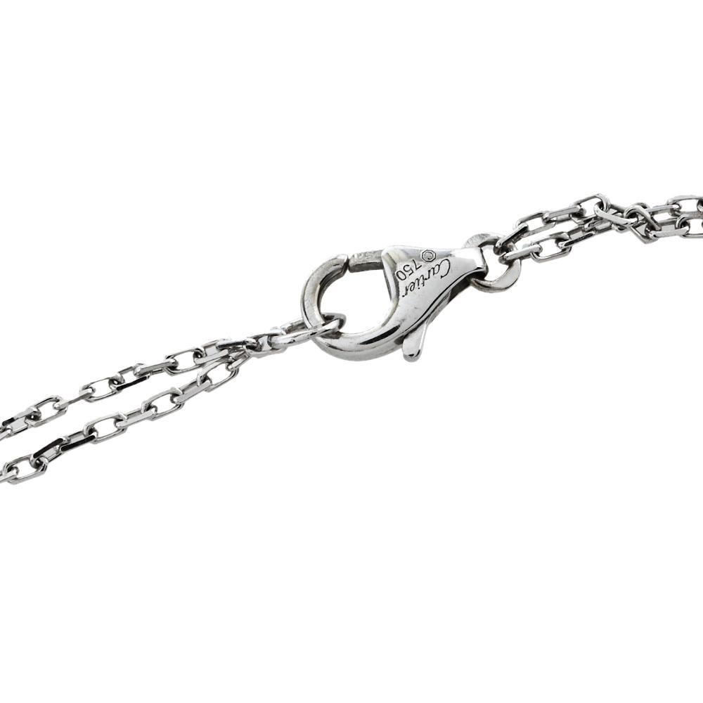 Cartier Love Diamond 18K White Gold Chain Link Bracelet 1