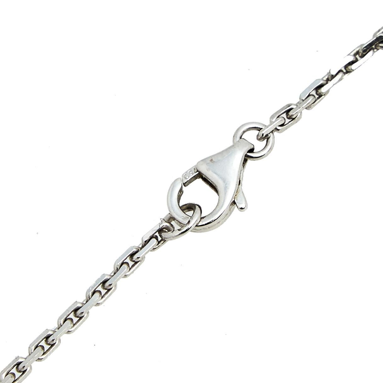 Contemporary Cartier Love Diamond 18k White Gold Chain Necklace