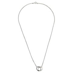 Cartier Love Diamond 18k White Gold Chain Necklace