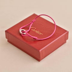 Cartier Love Diamond 18K White Gold Cord Bracelet