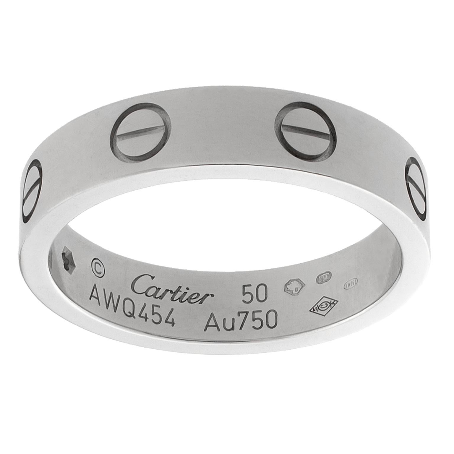 Women's Cartier Love Diamond 18K White Gold Ring