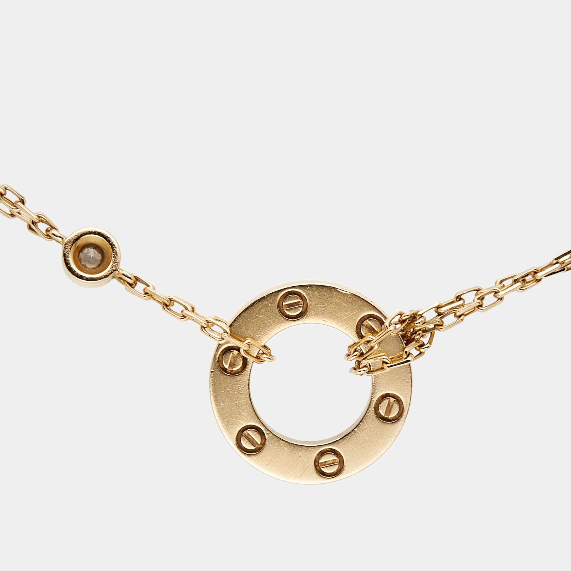 Women's Cartier Love Diamond 18k Yelllow Gold Bracelet For Sale