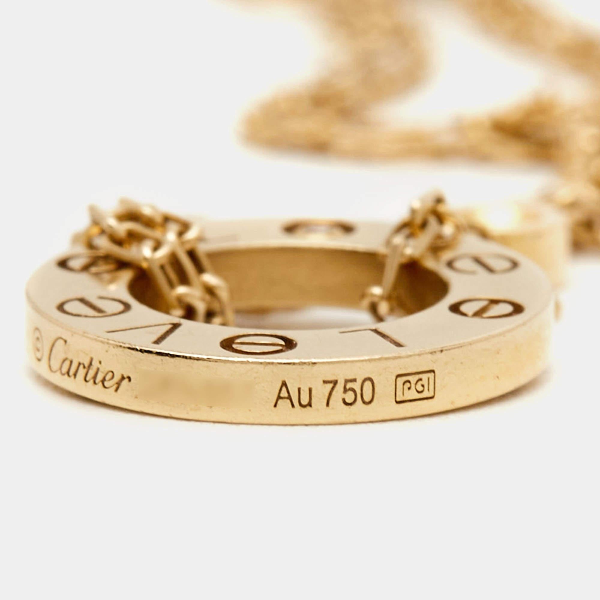 Cartier Love Diamond 18k Yelllow Gold Bracelet For Sale 2