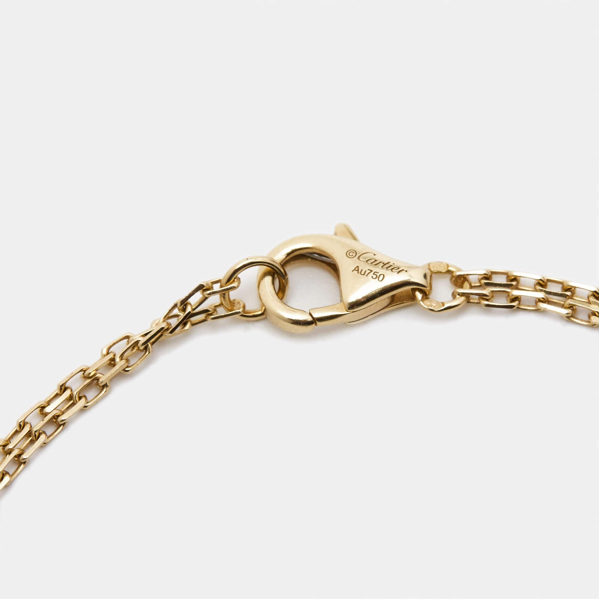 Non taillé Cartier Bracelet Love en or jaune 18 carats et diamants en vente