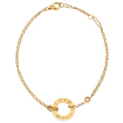 Cartier Love Diamond 18K Yellow Gold Chain Bracelet