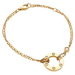 Cartier Love Diamond 18K Yellow Gold Double Strand Bracelet