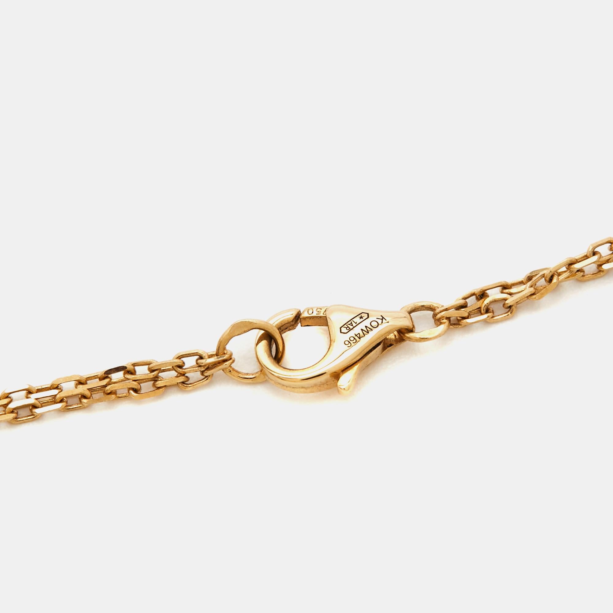 Cartier Love Diamond 18k Yellow Gold Necklace In Good Condition For Sale In Dubai, Al Qouz 2