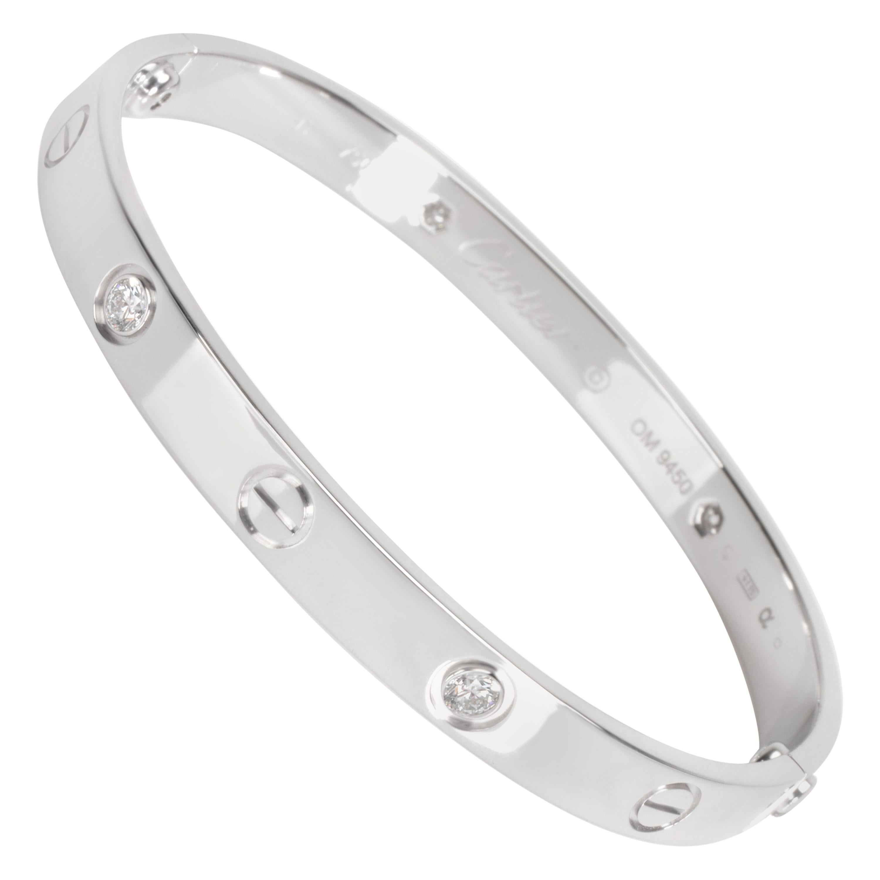 Cartier Love Diamond Bracelet in 18 Karat White Gold