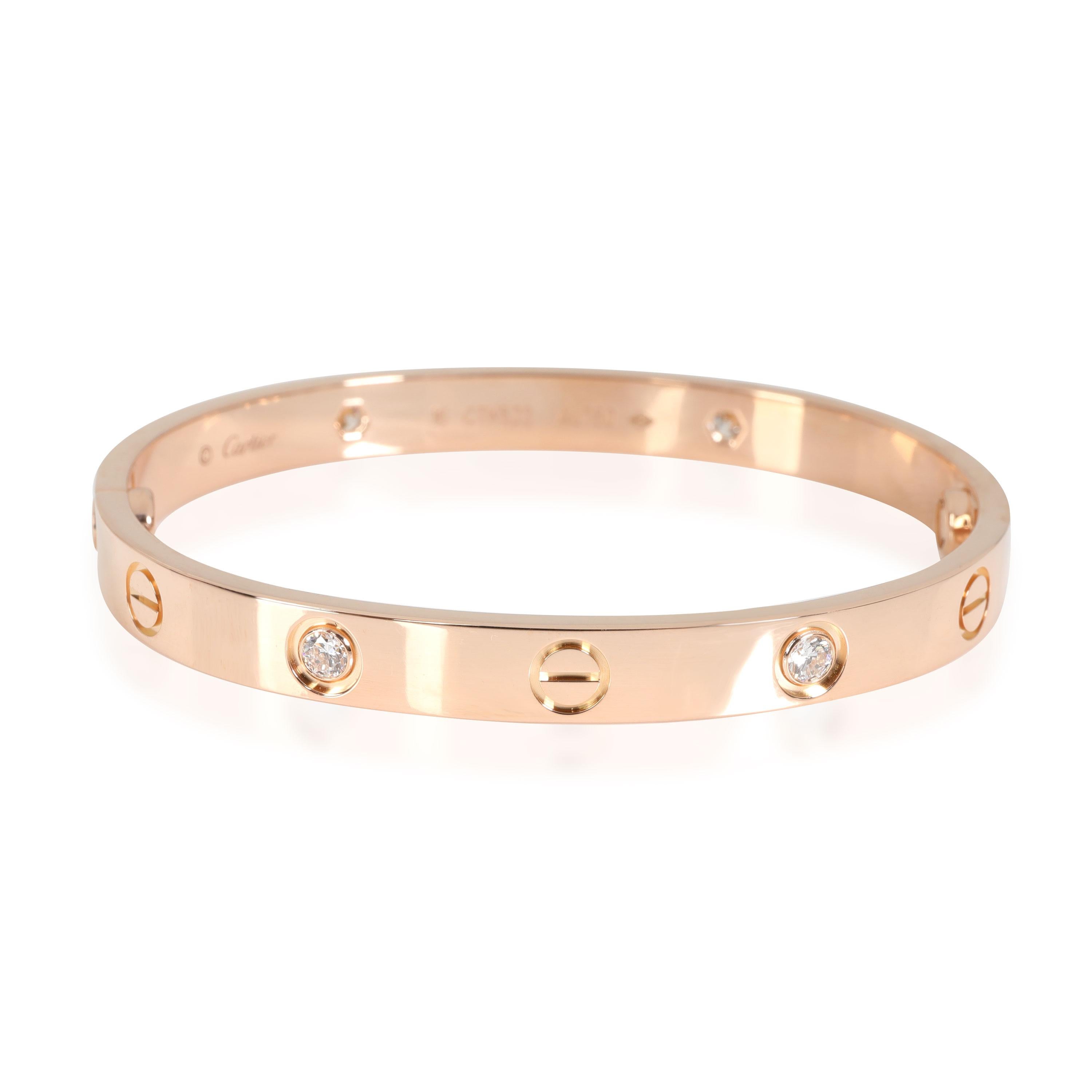 Cartier LOVE Diamond Bracelet in 18K Rose Gold 0.42 CTW

PRIMARY DETAILS
SKU: 115407
Listing Title: Cartier LOVE Diamond Bracelet in 18K Rose Gold 0.42 CTW
Condition Description: Retails for 11100 USD. In excellent condition and recently polished.