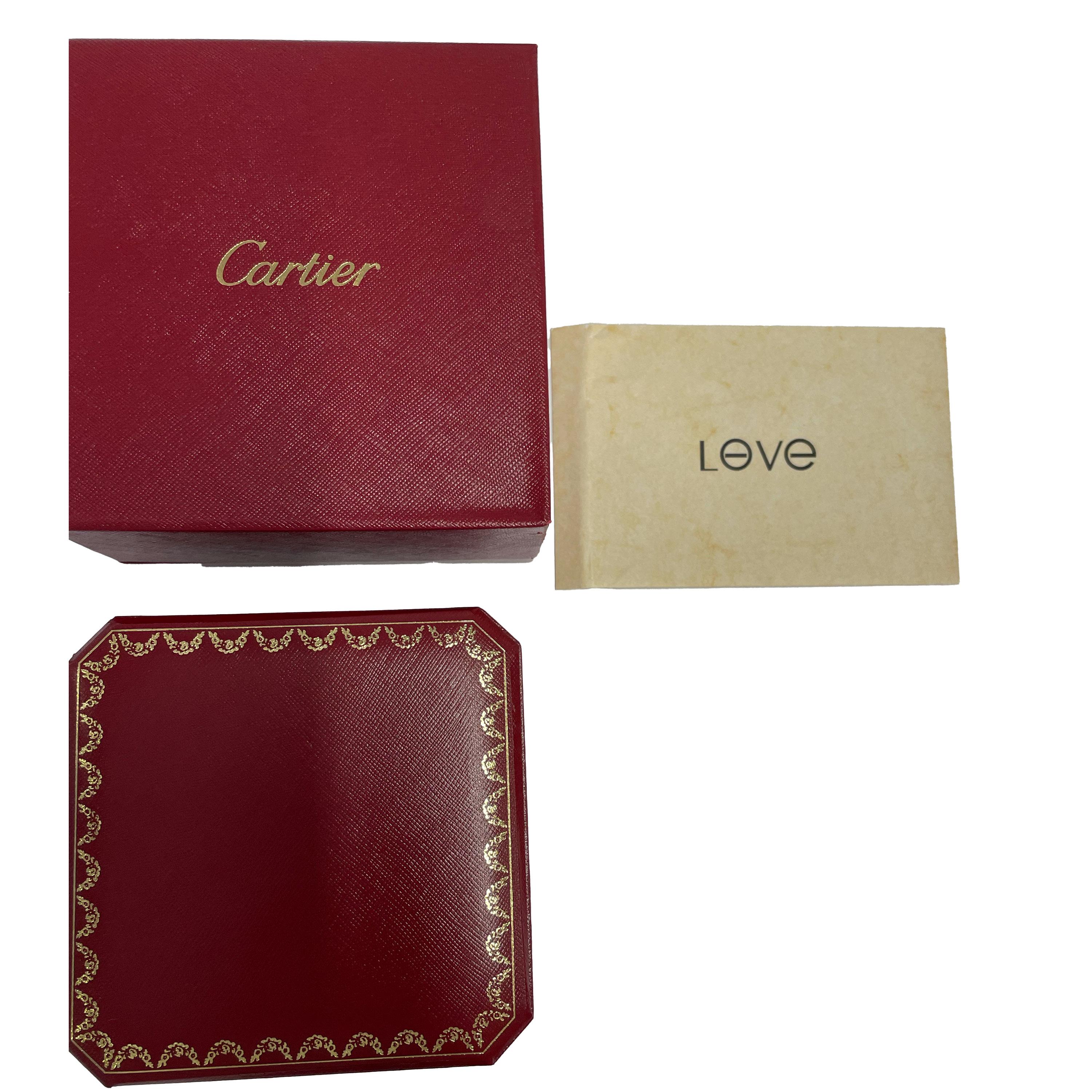 Women's or Men's Cartier Love Diamond Bracelet in 18k Rose Gold 0.42 CTW For Sale