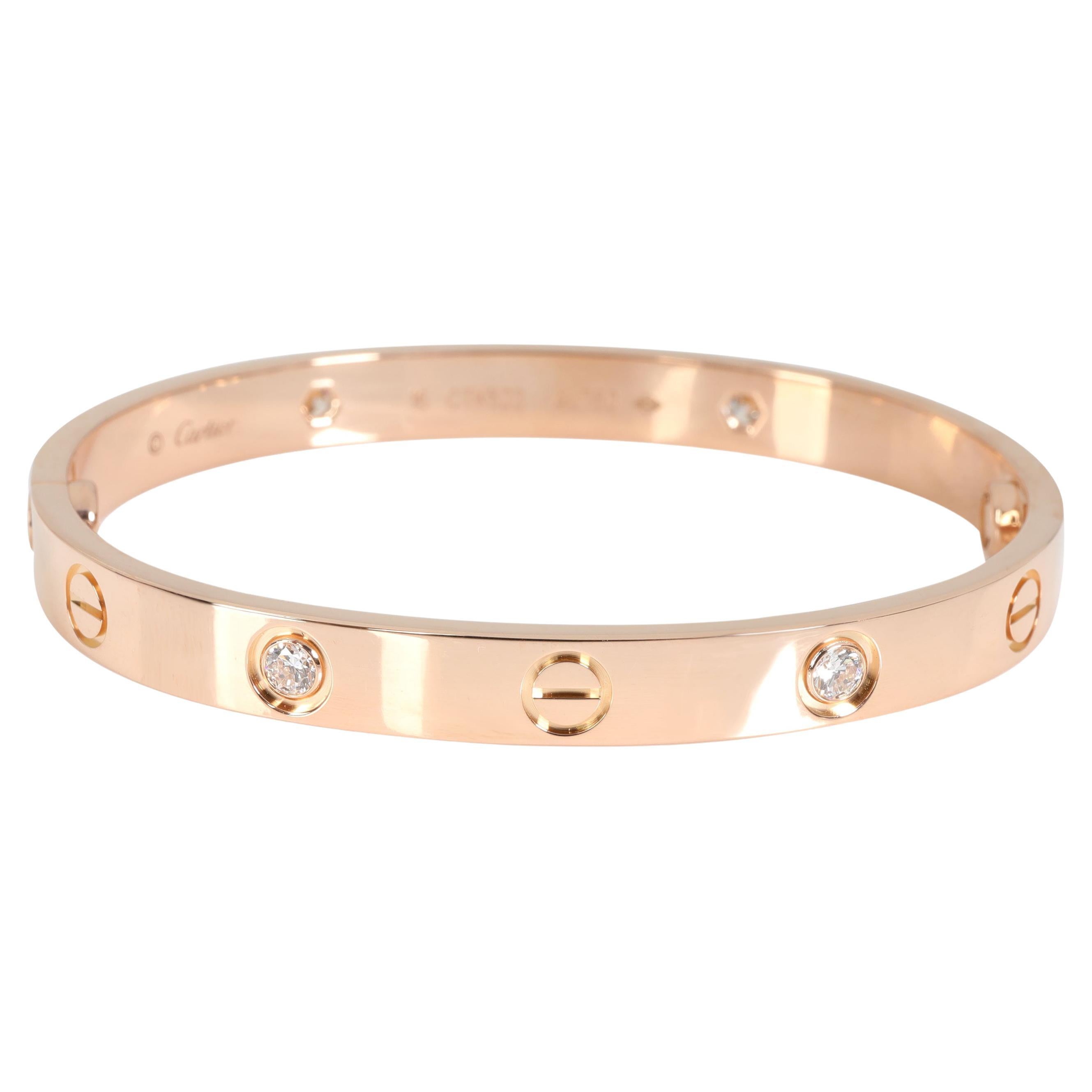 Cartier Love Bracelet 10 Diamond in 18 Karat White Gold For Sale at 1stDibs