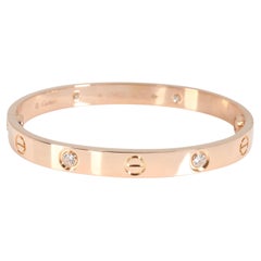 Cartier Love Diamond Bracelet in 18K Rose Gold 0.42 CTW