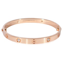 Cartier Love Diamond Bracelet in 18k Rose Gold 0.42 CTW