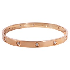 Cartier Love Diamond Bracelet in 18k Rose Gold 0.96 CTW