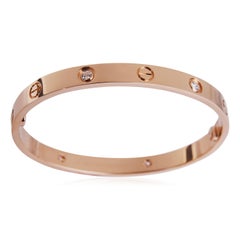 Cartier Love Diamond Bracelet in 18k Rose Gold