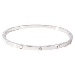 Cartier Love Diamond Bracelet in 18k White Gold 0.15 CTW