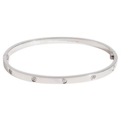 Cartier Love Diamond Bracelet in 18k White Gold 0.21 CTW
