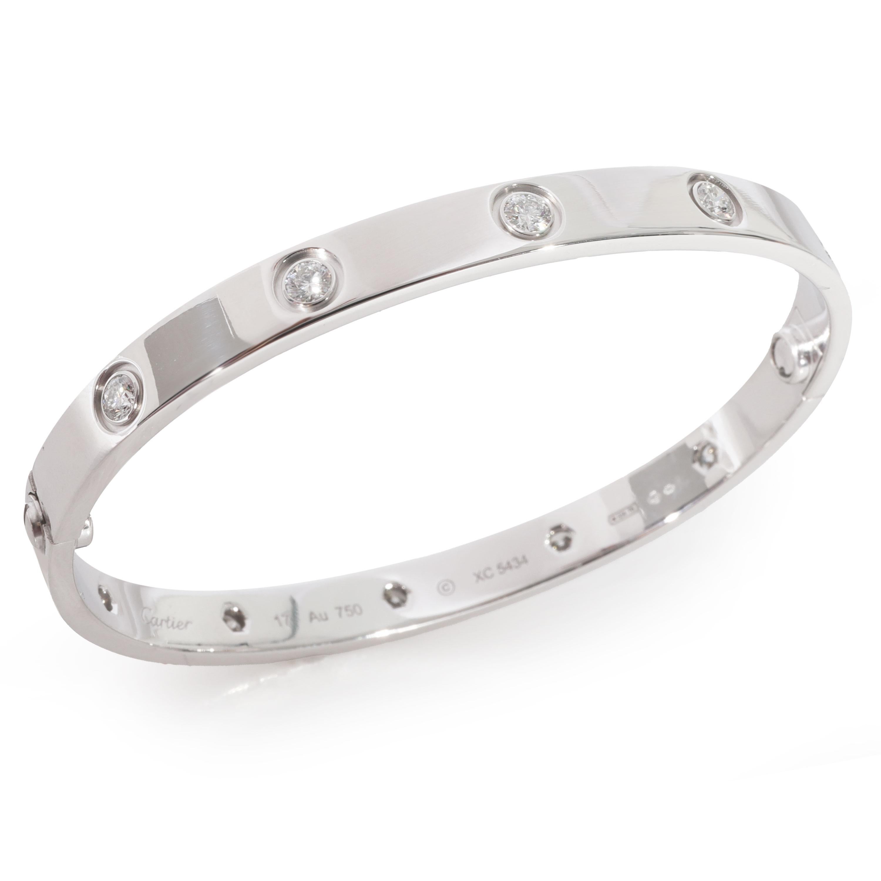 Cartier Love Diamond Bracelet in 18k White Gold 0.96 CTW

PRIMARY DETAILS
SKU: 127234
Listing Title: Cartier Love Diamond Bracelet in 18k White Gold 0.96 CTW
Condition Description: Retails for 17,200 USD. In excellent condition and recently