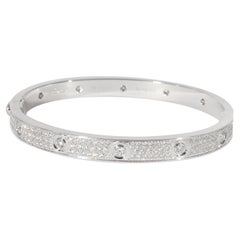 Cartier Love Diamond Bracelet in 18k White Gold 3.15 Ctw