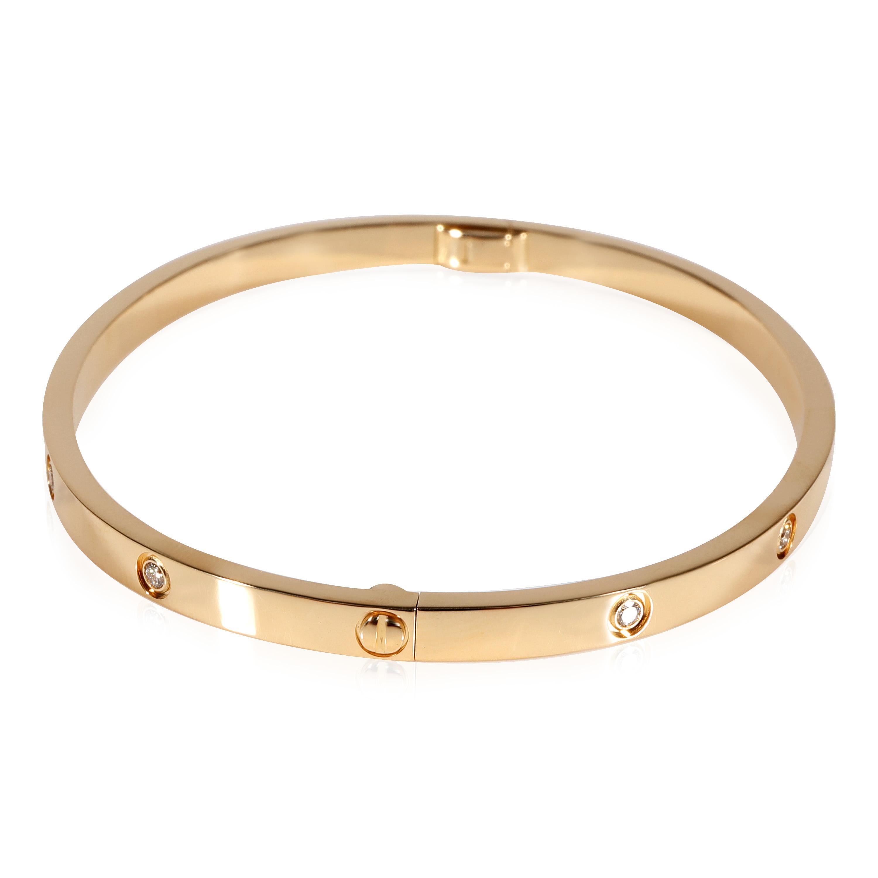 Cartier Love Diamant-Armband aus 18k Gelbgold 0,21 Karat Damen