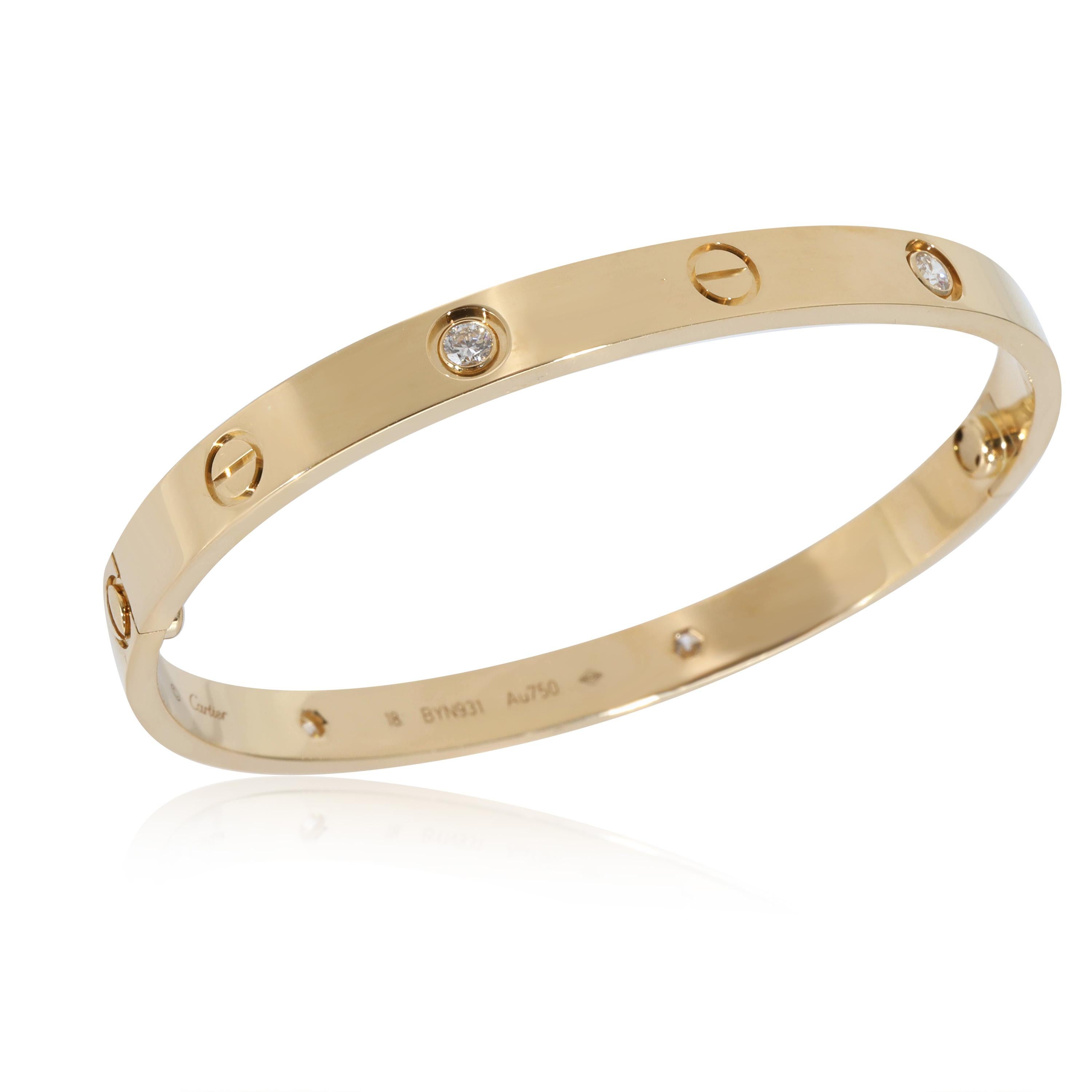 Cartier Love Diamond Bracelet in 18k Yellow Gold 0.42 CTW

PRIMARY DETAILS
SKU: 131571
Listing Title: Cartier Love Diamond Bracelet in 18k Yellow Gold 0.42 CTW
Condition Description: Cartier's Love collection is the epitome of iconic, from the