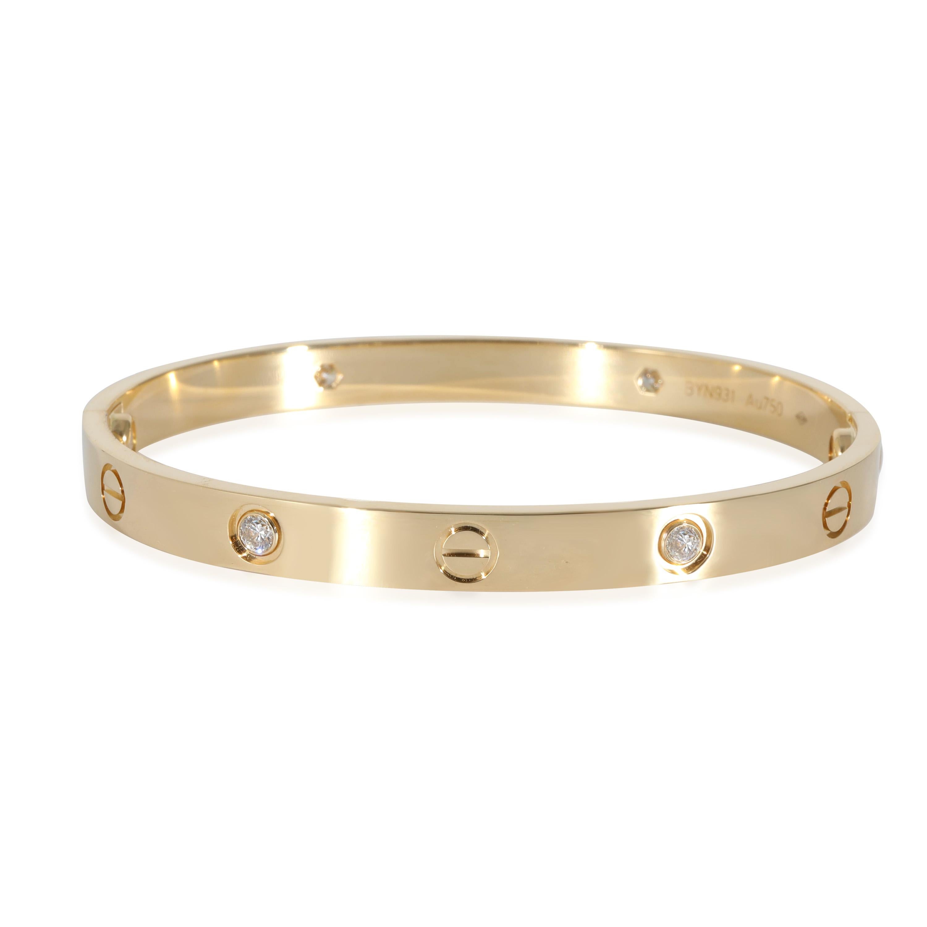 Cartier Love Diamant-Armband aus 18 Karat Gelbgold mit 0,42 Gesamtkaratgewicht im Zustand „Hervorragend“ in New York, NY