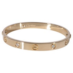 Cartier Love Diamond Bracelet in 18k Yellow Gold 0.42 CTW