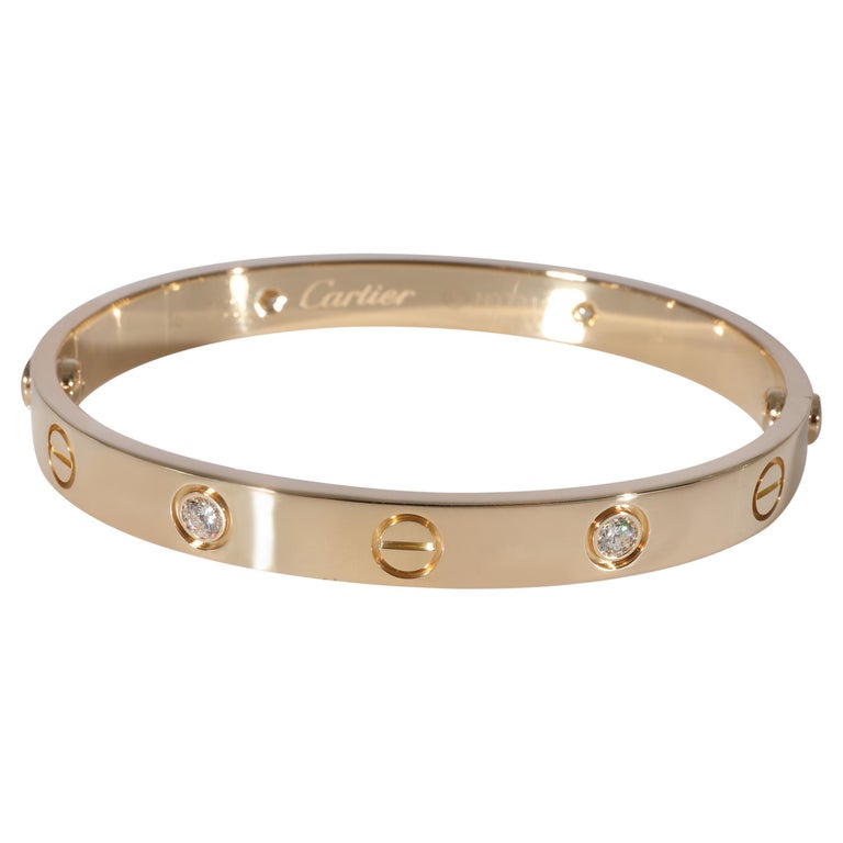 Cartier Love Diamond Bracelet in 18k Yellow Gold 0.42 Ctw For Sale at  1stDibs | cartier crd036834, sell cartier bracelet, bratara cartier