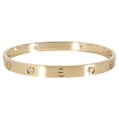 Cartier Love Diamond Bracelet in 18k Yellow Gold 0.42 Ctw