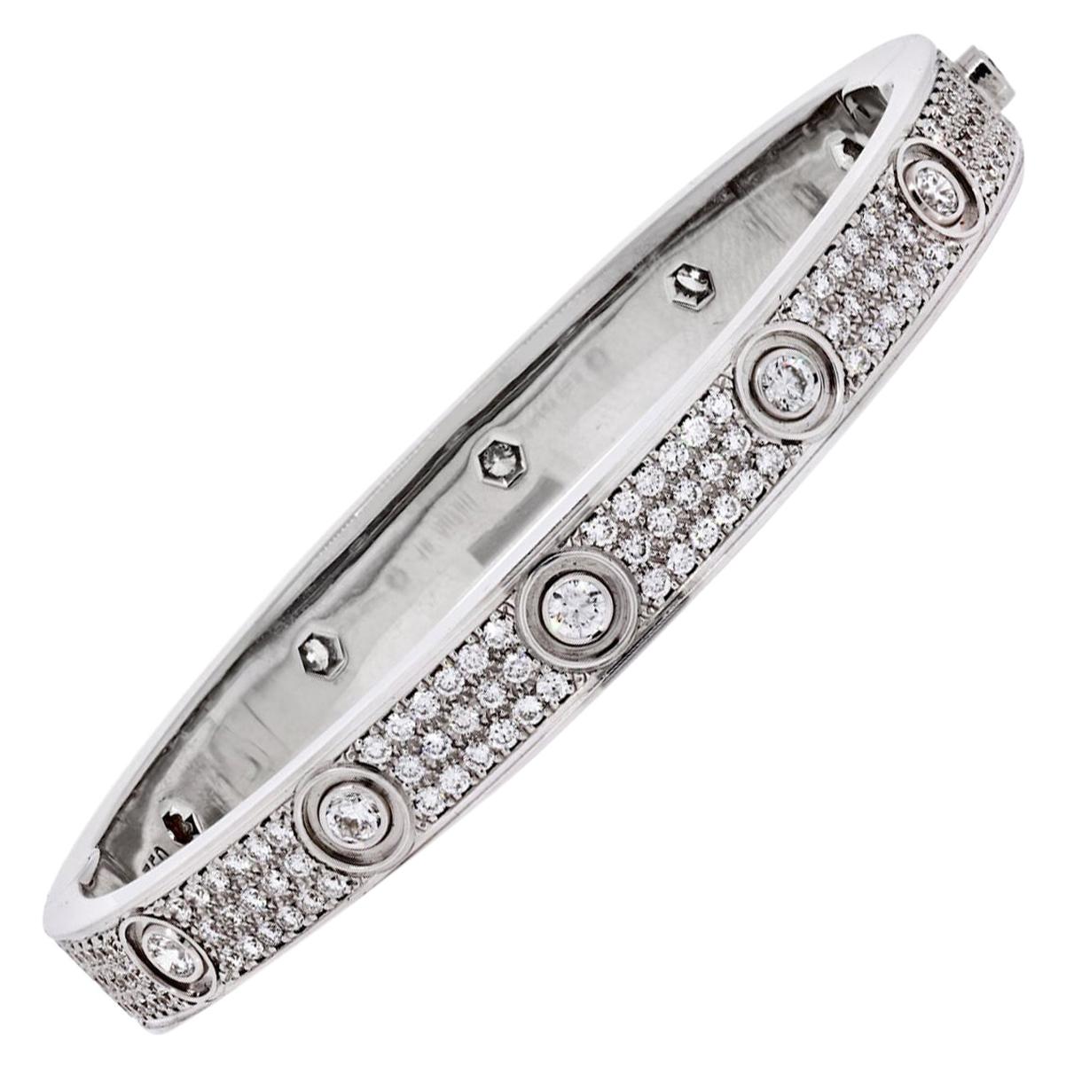 Cartier Love Diamond Bracelet White Gold