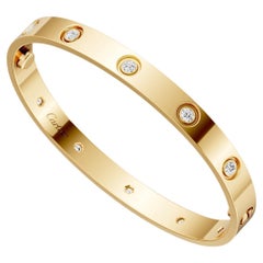 Cartier, Love Diamond Classic Model Bangle Bracelet Cartier, Love Diamond Classic Model Bangle Bracelet