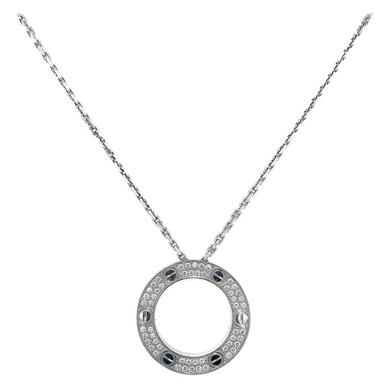 Cartier Love Diamond Necklace For Sale at 1stDibs  love necklace diamonds  cartier, cartier pendant diamond, cartier diamond love necklace