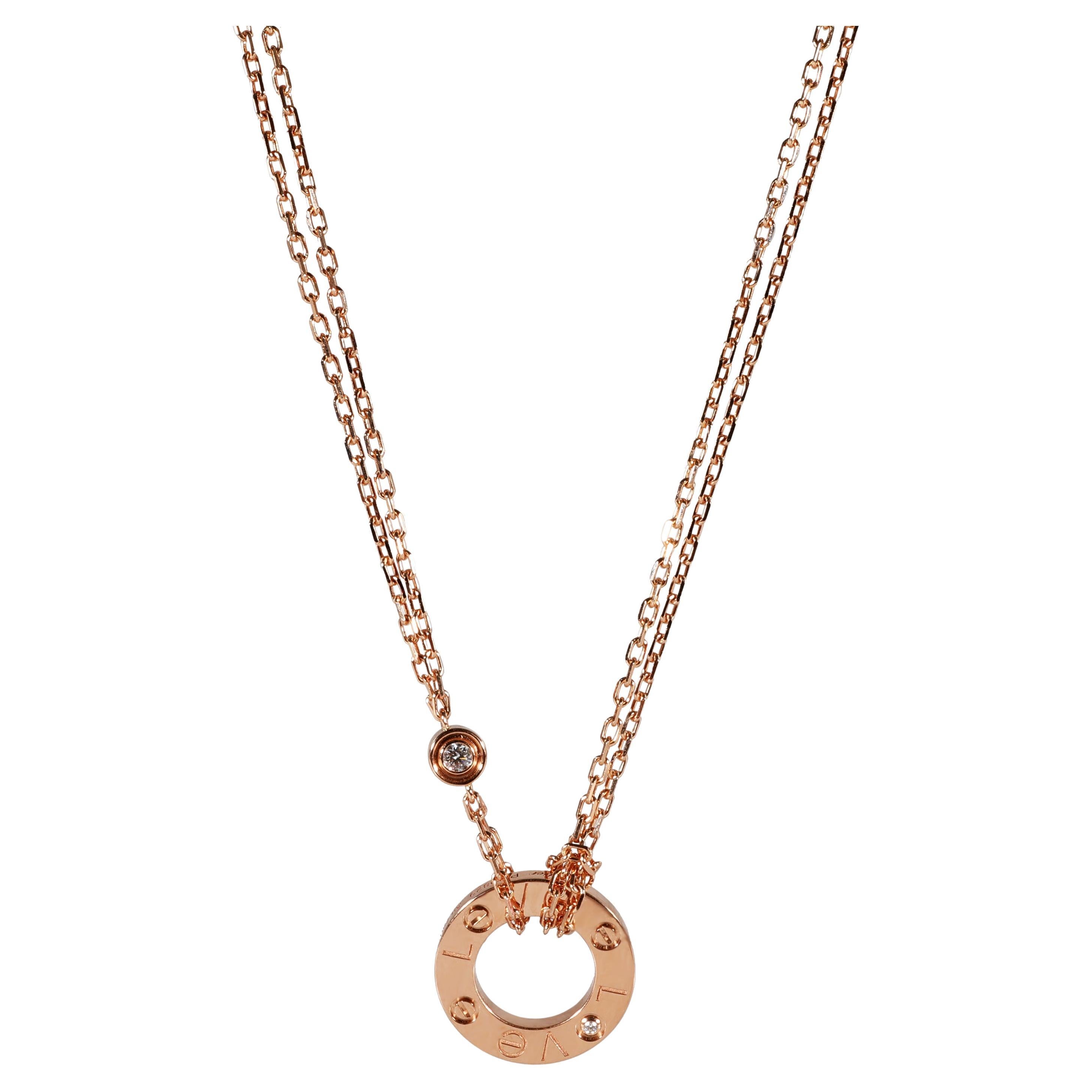 cartier love necklace white gold 