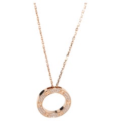 Cartier Love Diamond Necklace in 18k Rose Gold 0.34 Ctw