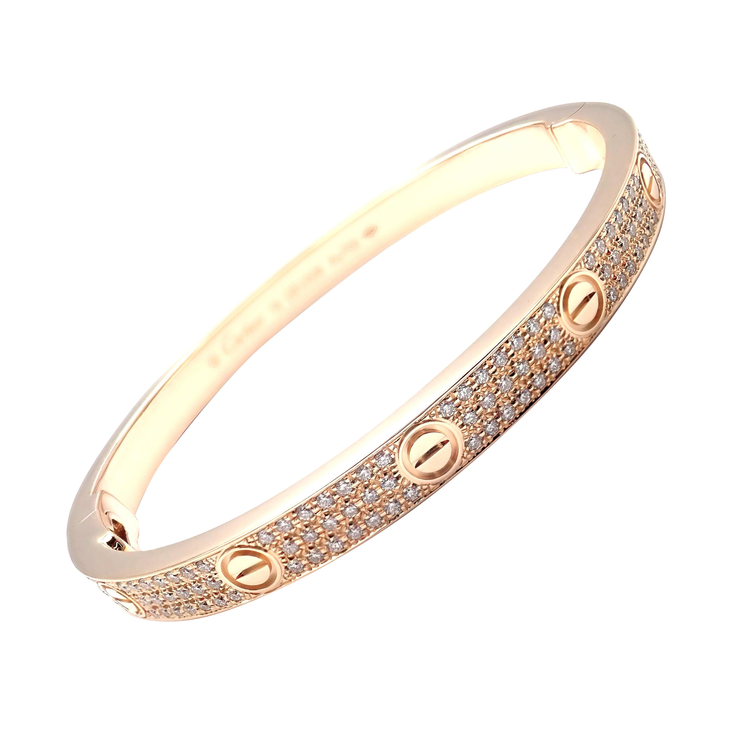 cartier rose gold bangle bracelet
