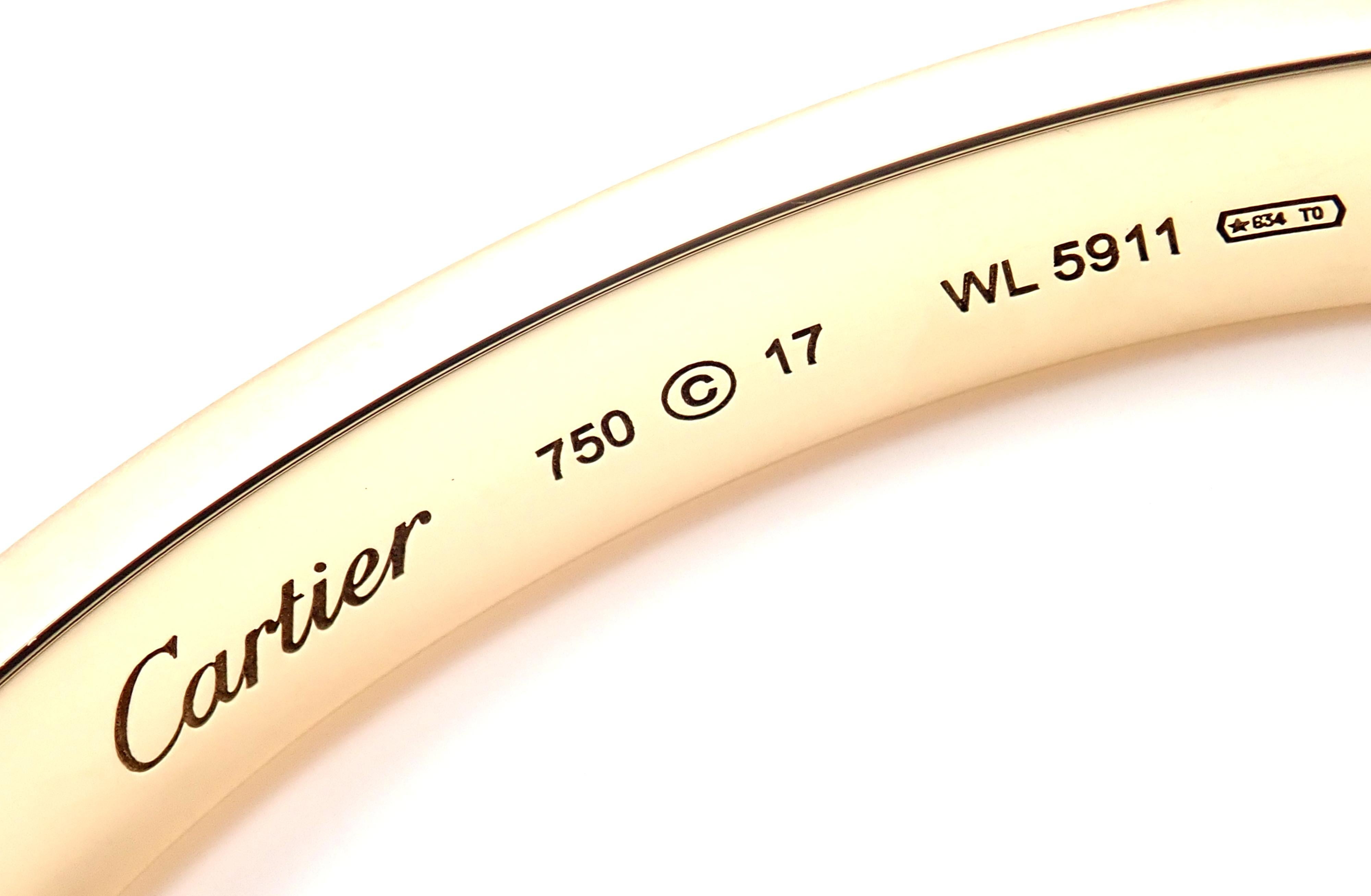Cartier Love Diamond Paved Yellow Gold Bangle Bracelet 1