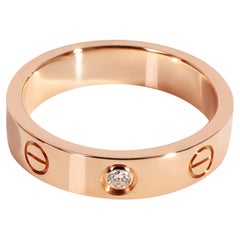 Cartier LOVE Diamond Ring in 18k Rose Gold 0.02 CTW