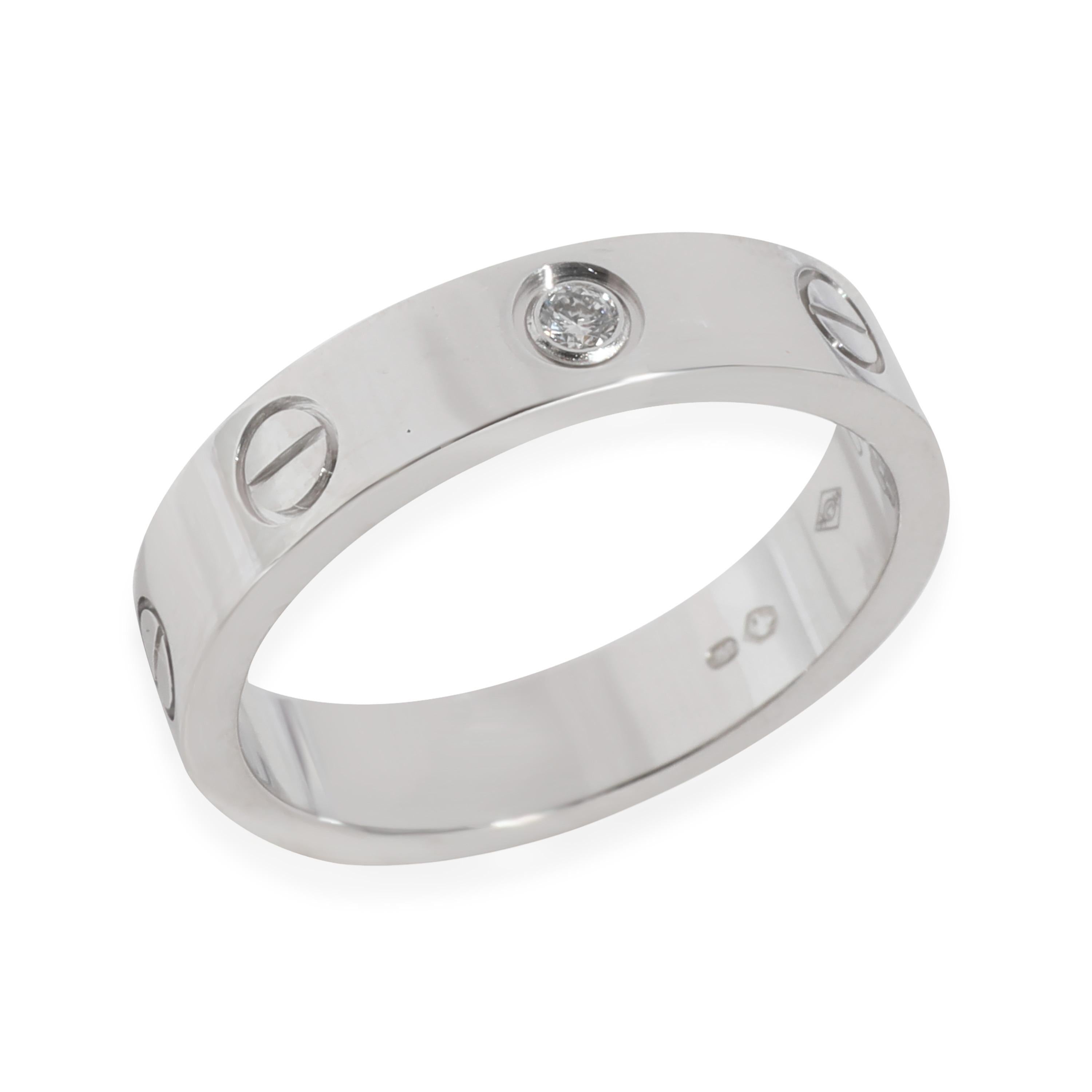 Cartier Love Diamond Ring in 18k White Gold 0.02 CTW

PRIMARY DETAILS
SKU: 128965
Listing Title: Cartier Love Diamond Ring in 18k White Gold 0.02 CTW
Condition Description: Cartier's Love collection is the epitome of iconic, from the recognizable