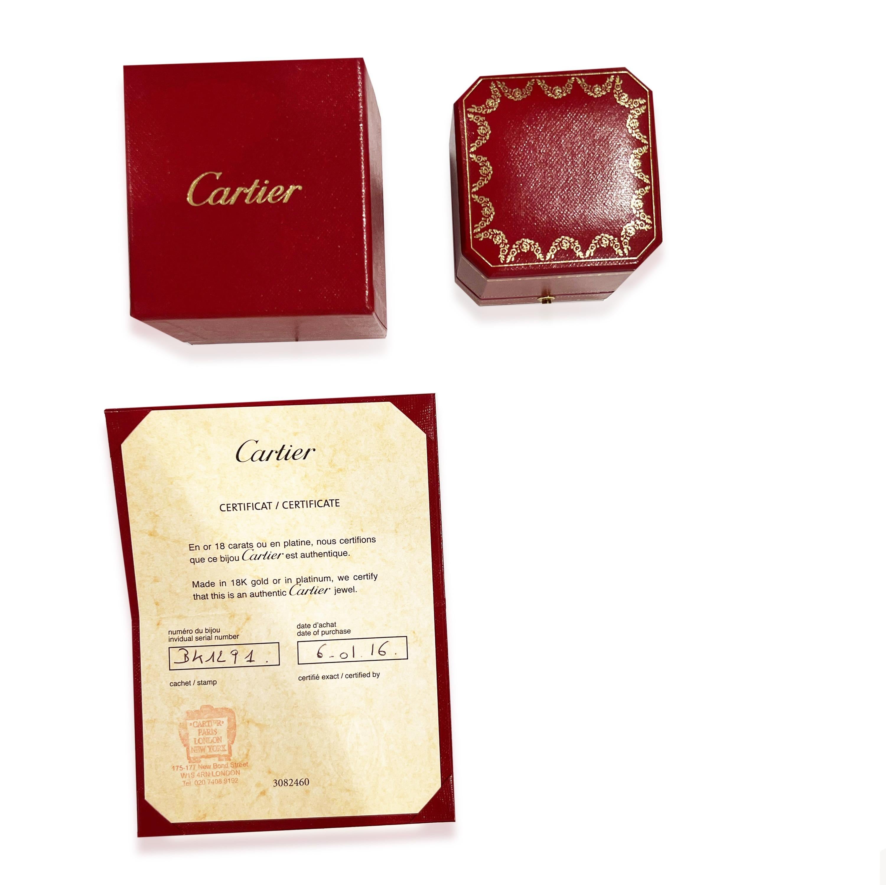 Cartier Love Diamantring aus 18 Karat Weißgold 0,02 Karat im Angebot 1