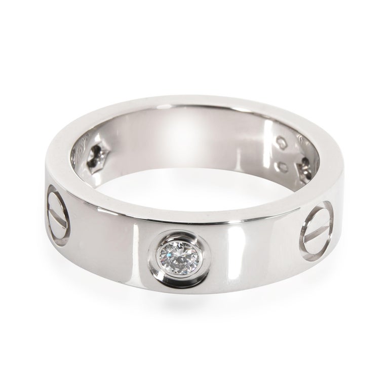 Cartier Love Diamond Ring in 18k White Gold 0.22 CTW For Sale at 1stDibs |  cartier 75052 ring, love ring surfside, cartier engagement rings surfside