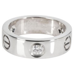 Anello Cartier Love con diamante in oro bianco 18 carati 0,22 CTW