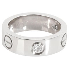 Cartier Love Diamond Ring in 18k White Gold 0.22 CTW