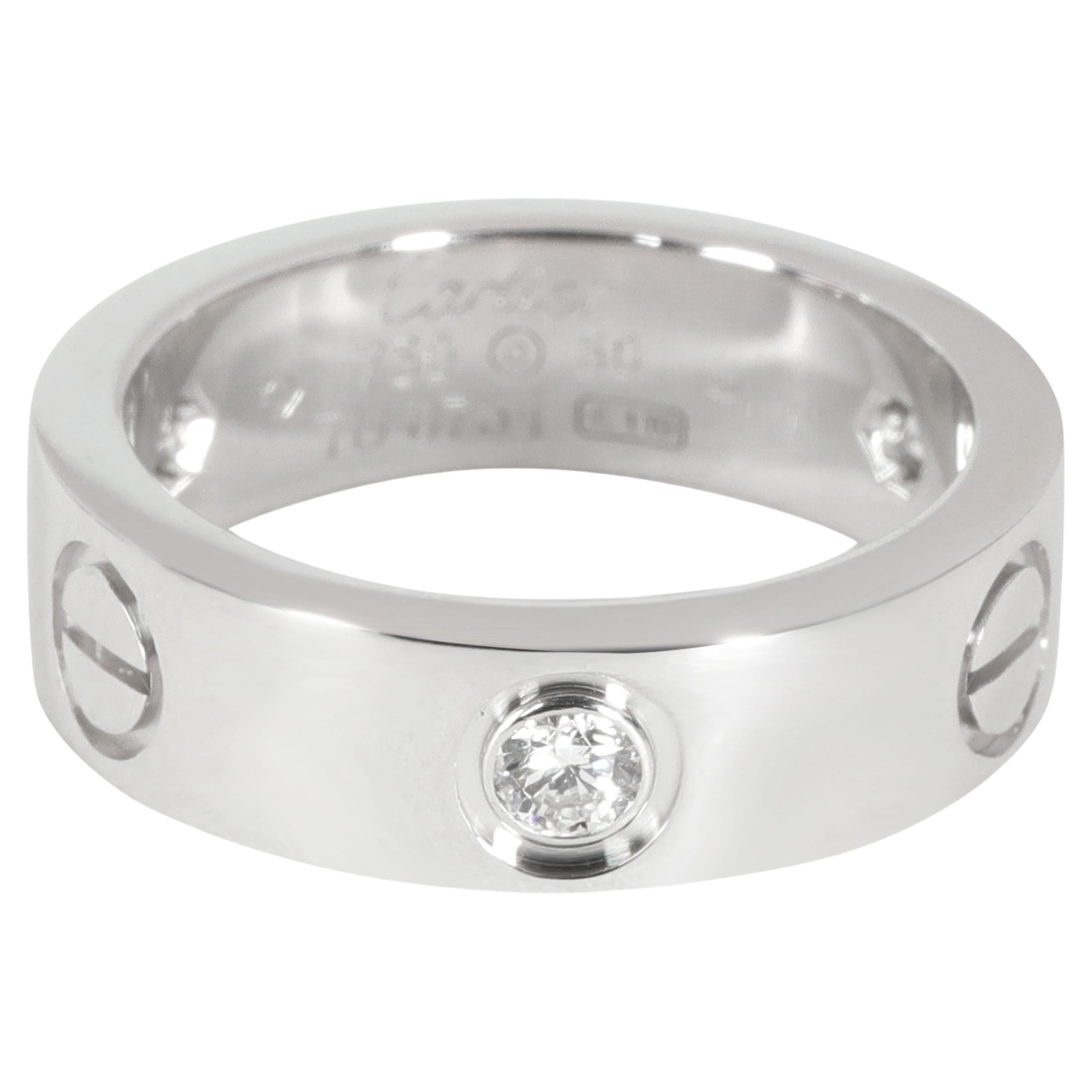 Cartier Love Diamond Ring in 18k White Gold 0.22 CTW