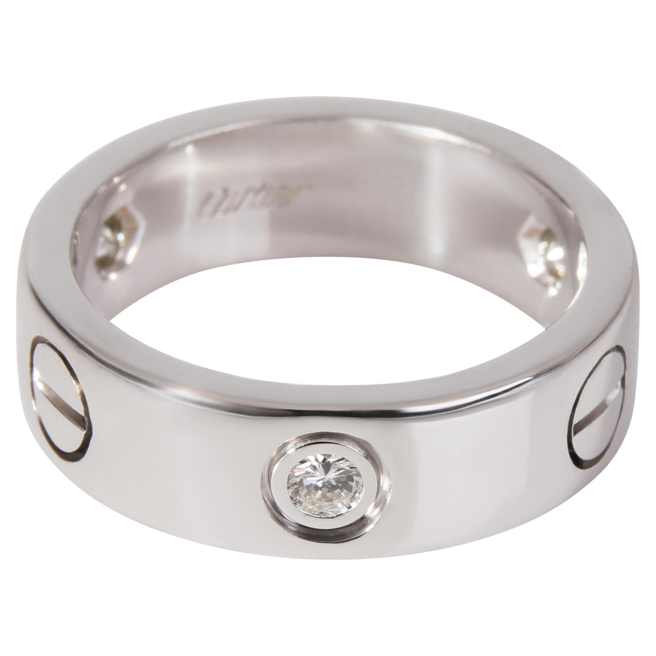 Cartier Love Diamond Ring in 18k White Gold 0.22 CTW