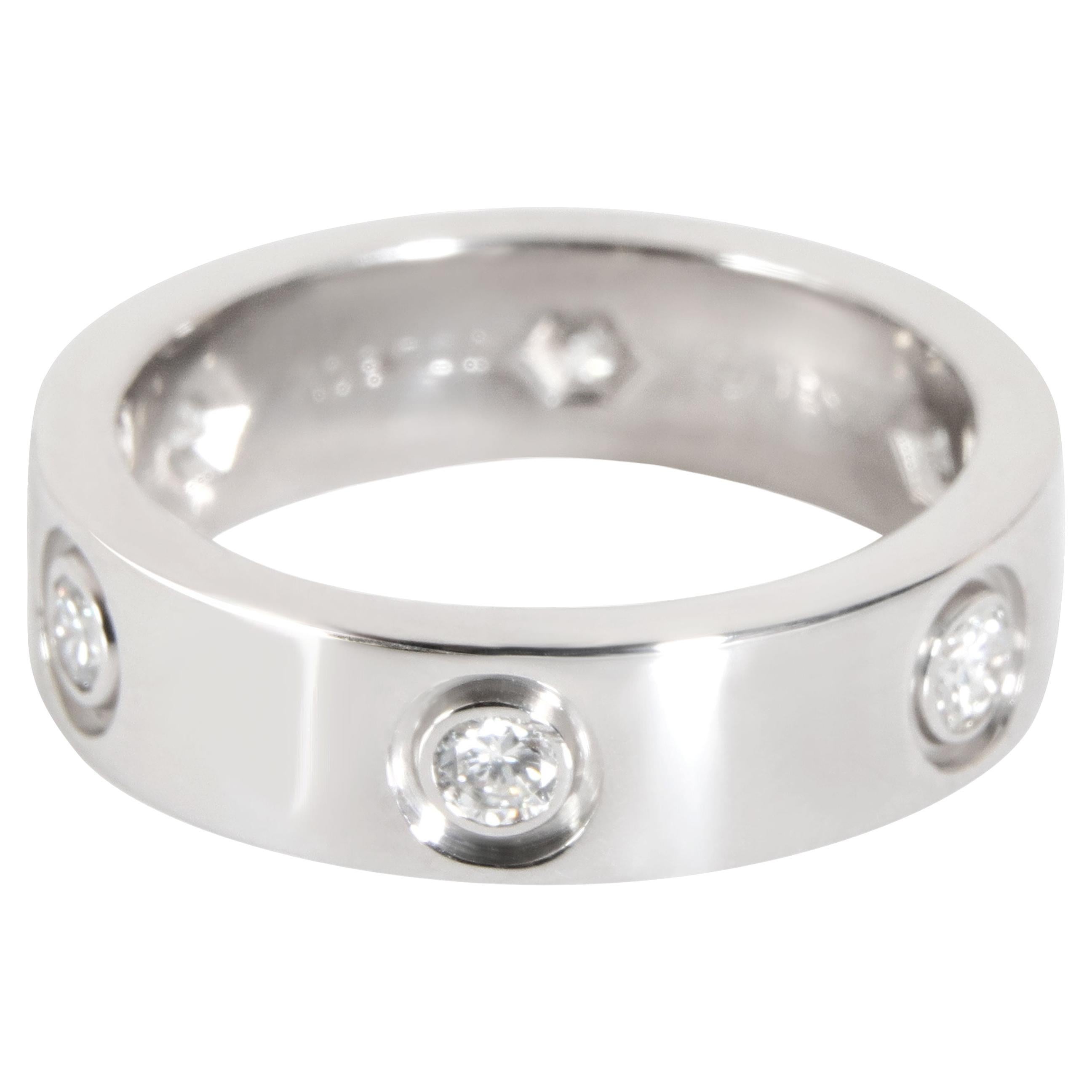 Cartier High Love Diamond Ring in 18K White Gold 0.25 CTW For Sale at ...