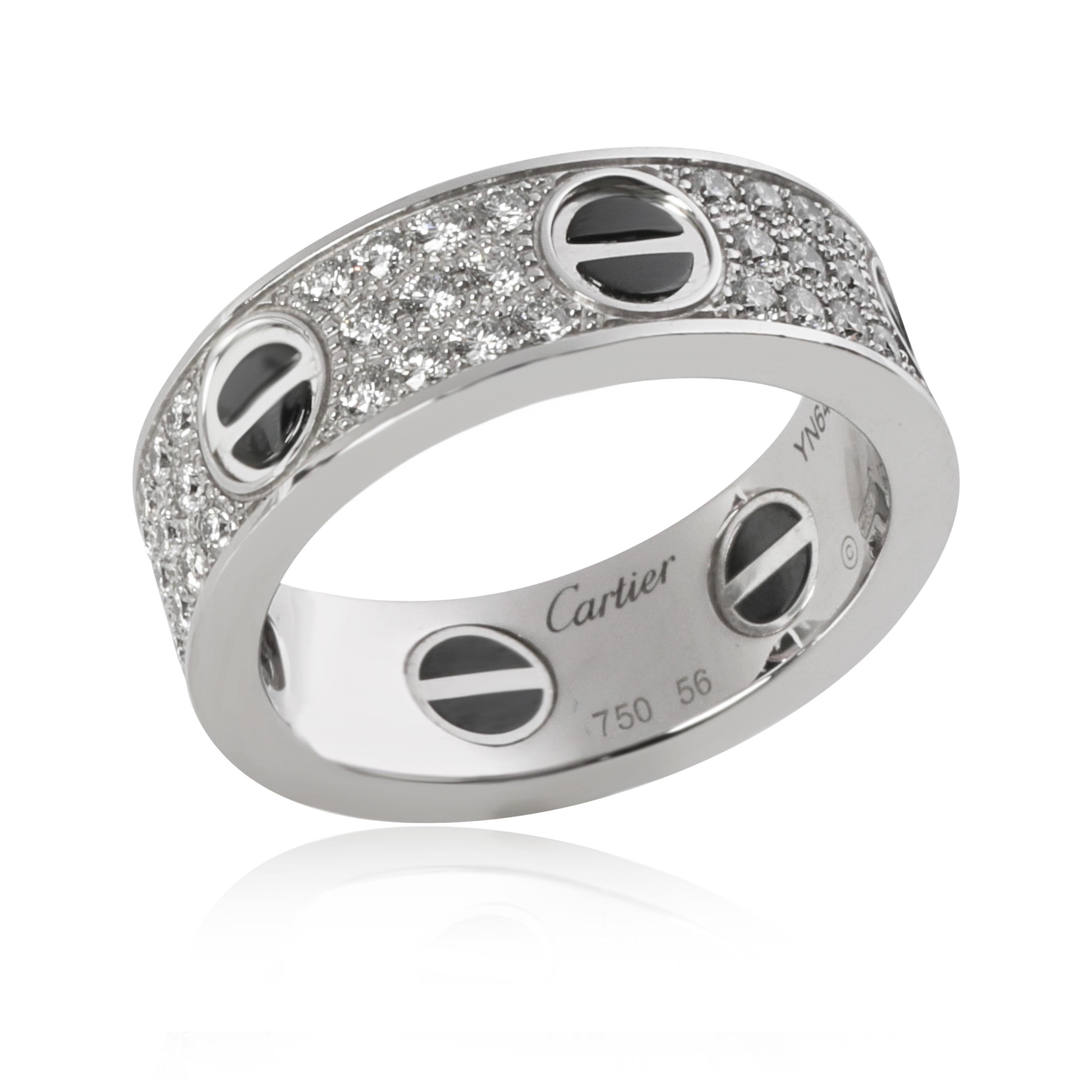 Cartier Love Diamond Ring in 18K White Gold & Black Ceramic 0.74 CTW

PRIMARY DETAILS
SKU: 109896
Listing Title: Cartier Love Diamond Ring in 18K White Gold & Black Ceramic 0.74 CTW
Condition Description: Retails for 10,800 USD. In excellent