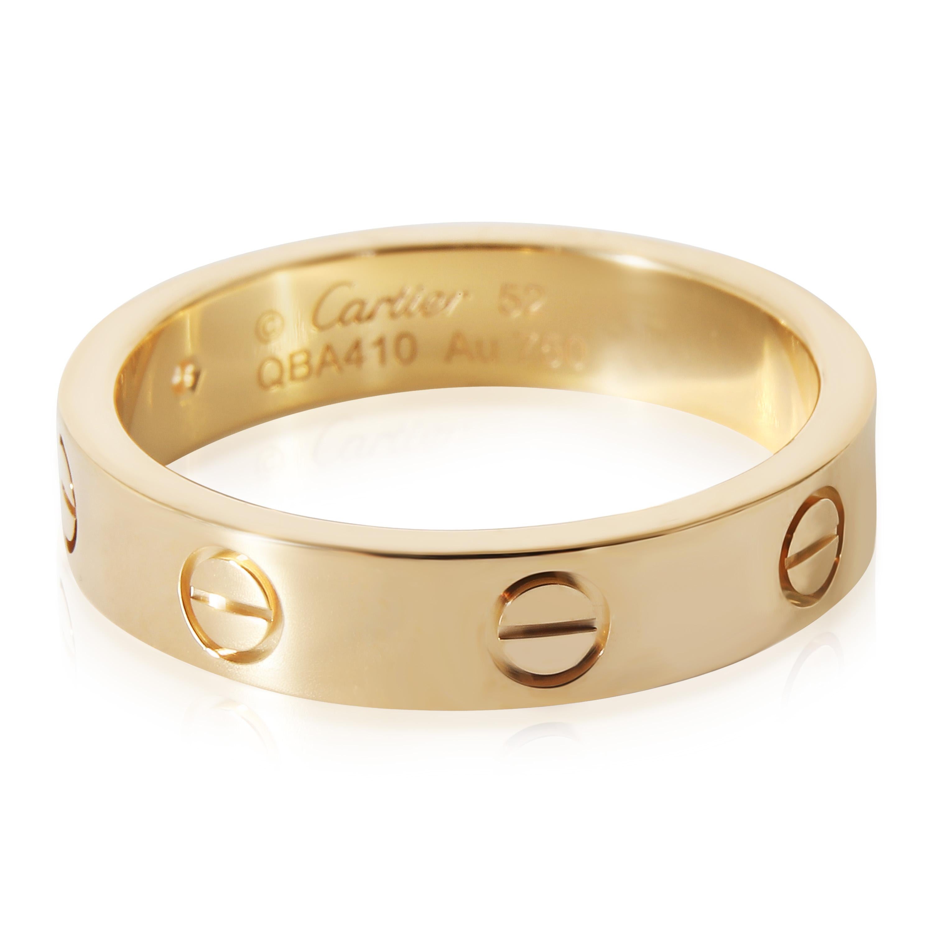 Women's or Men's Cartier Love Diamond Ring in 18K Yellow Gold 0.02 ctw