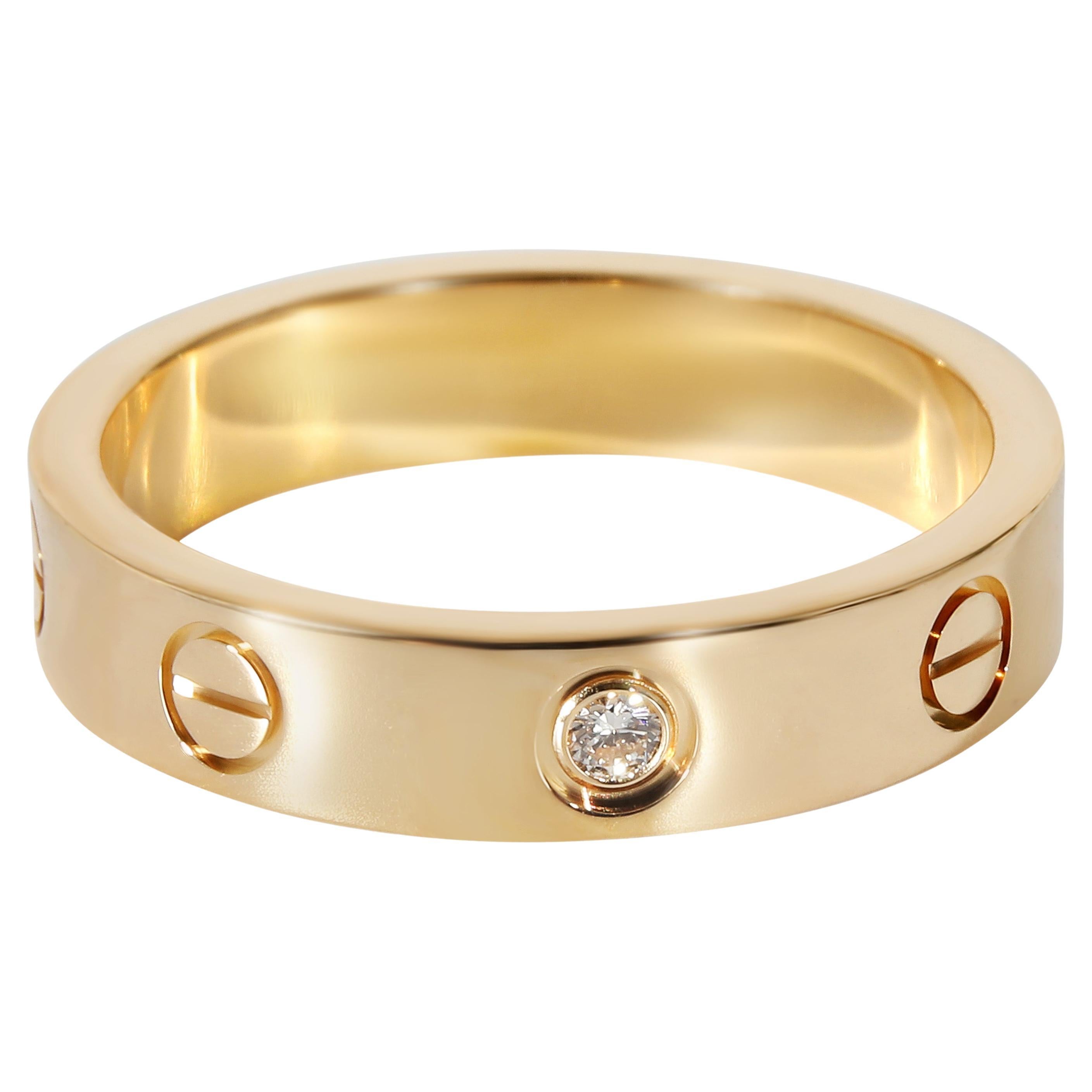 Cartier Love Diamond Ring in 18K Yellow Gold 0.02 ctw